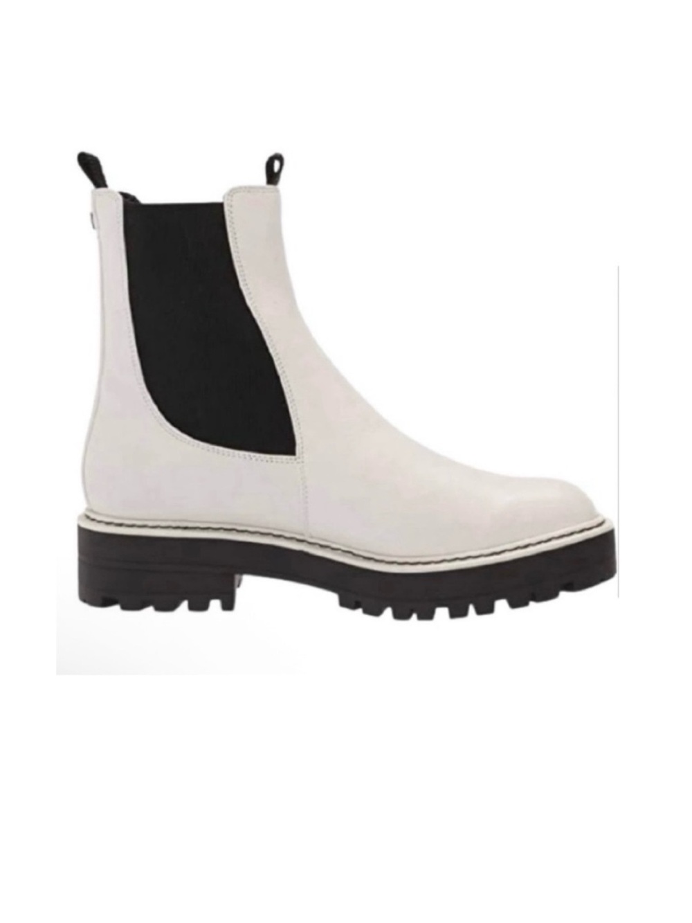 🆕- -Sam Edelman Laguna White Waterproof Leather Slip on Boot. Size: 8